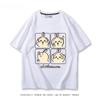 Chiikawa Cute Four-cell Pattern T-shirt Summer High Quality 100% Cotton T-shirt Casual Comfortable Loose Men's T-shirt