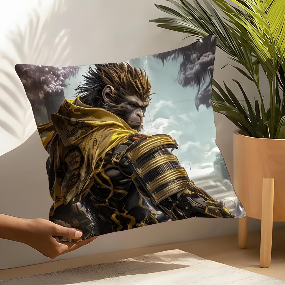 Путешествие на Запад BBlack Myth Wukong Льняные Наволочки Для Декоративного Дивана Домашние Подушки Чехол Автомобильное Сиденье Подушки Чехлы