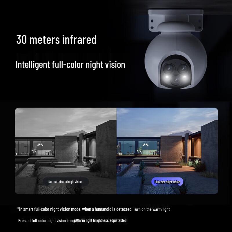 Ezviz H80F Уличная камера безопасности с тремя объективами, 12-кратным зумом, 4 МП (Китайская версия)