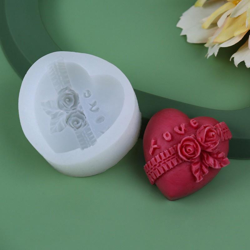 Силиконовая форма в форме сердца Форма для выпечки торта мусс из шоколада ручной работы Форма для DIY ароматерапевтической свечи Подарок на День святого Валентина Декор