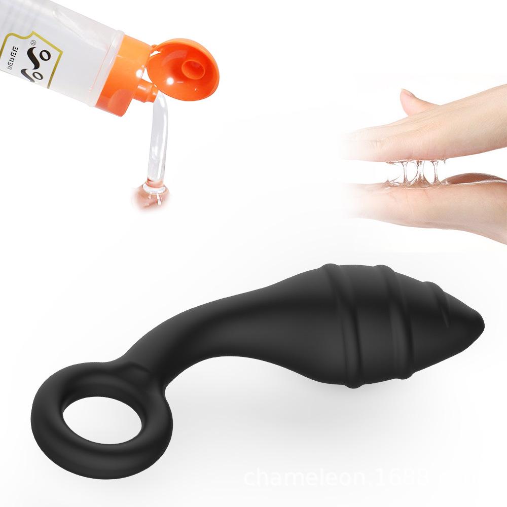 Rear Pull Ring Bead Anal Dilator for Female Masturbation and Deep Insertion