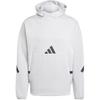 Adidas Z.N.E. Hoodie Logo Pattern Sports Loose Print Pullover Long Sleeve Sweatshirt Men Hoodies Gray White JE3070
