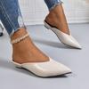 Fashion Women Fashion Pointed Toe Mules Slippers New Low Heel Sandals Ladies Elegant Dress Shoes Comfort Designer Slippers Slides Women