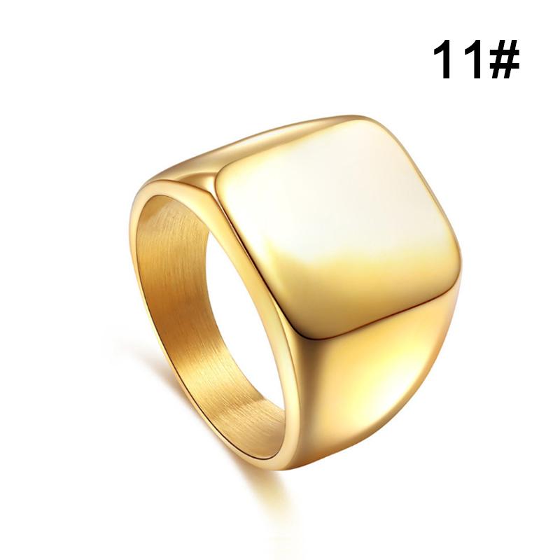 Мужское ювелирное кольцо, простые кольца из нержавеющей стали, цельное полированное классическое модное обручальное кольцо