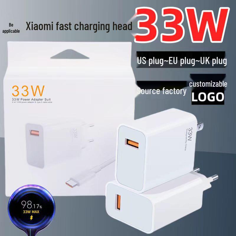 Быстрое зарядное устройство Xiaomi 33 В для Великобритании/ЕС, USB-адаптер для зарядки мобильного телефона, Оригинальный комплект