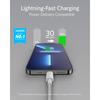 Кабель Anker Heavy Duty Nylon USB-C и Lightning, сертифицированный MFi, USB PD, совместимый с iPhone 14 / 13 / 12 / SE (3-е поколение) (3.0м Серебро)