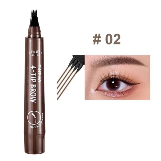Карандаш для бровей 2,5 г, 4 микро-вилки, аппликатор, водонепроницаемый, натуральный, долговечный, устойчивый к размазыванию, жидкая ручка для микроблейдинга для бровей, контурная ручка для женщин и девочек
