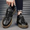 Autumn Leather Sports Martin Shoes Retro Fashion Casual Single Shoes Men's Low-top Platform Tooling Boots