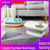 Portable Silicone Foot Bath Basin with Lid, Foldable for Home Foot Soaking and Massage