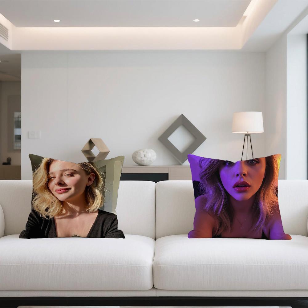 Наволочка Для дивана C-Chloe Moretz G-Grace Автомобиля Офиса Кафе Актера Мягкая и Удобная Двусторонняя Печать Наволочка