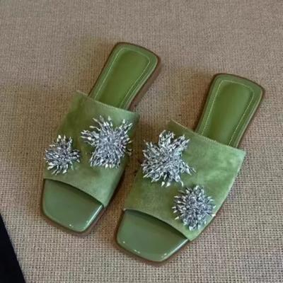 Модные женские плоские модные сандалии, плоские туфли, тапочки, классические, высокого качества, с острым носком, на шпильке, сексуальные, для вечеринки, женские, повседневные