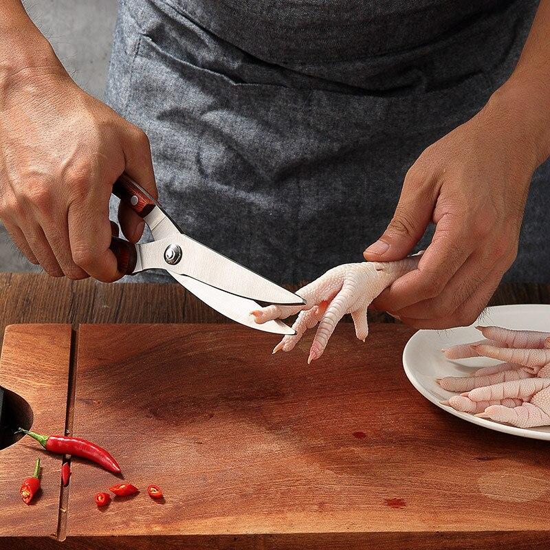 Chicken Bone Scissors Stainless Steel Kitchen Scissors Meat Vegetable Scissors Chicken Poultry Fish Kitchen Scissors Tools