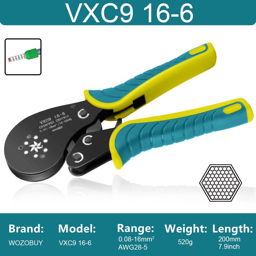 WOZOBUY Ferrule Crimping Tool,Wire Stripper & Crimping Pliers Ferrules Kit, Hexagonal Crimper for End-Sleeves Terminal -AWG 28-5