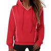 Women's Solid Color Hooded Long Sleeved Loose Casual Pullover Sweater Sweatshirt