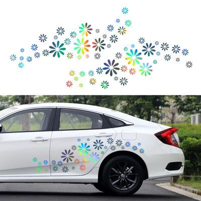 Цветы Боковая наклейка на кузов автомобиля Графические наклейки Авто Капот Крышка капота Двери Боковые наклейки Винил ПВХ Внешний стиль 2 шт.