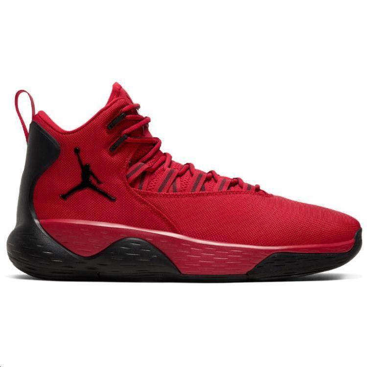 Air Jordan Super Fly MVP PF Удобные Спортивные Амортизирующие Нескользящие Баскетбольные Кроссовки с Высоким Голенищем Мужские кроссовки Красный Черный AR0038-601