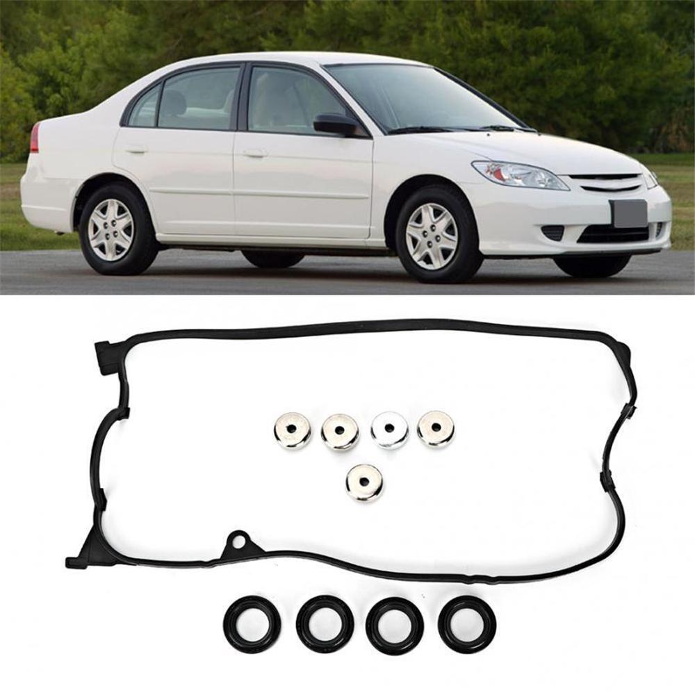 Valve Cover Gasket Set For 01-05 Honda Civic 1.7L Sohc D17A1 D17A2 D17A6 D17A7
