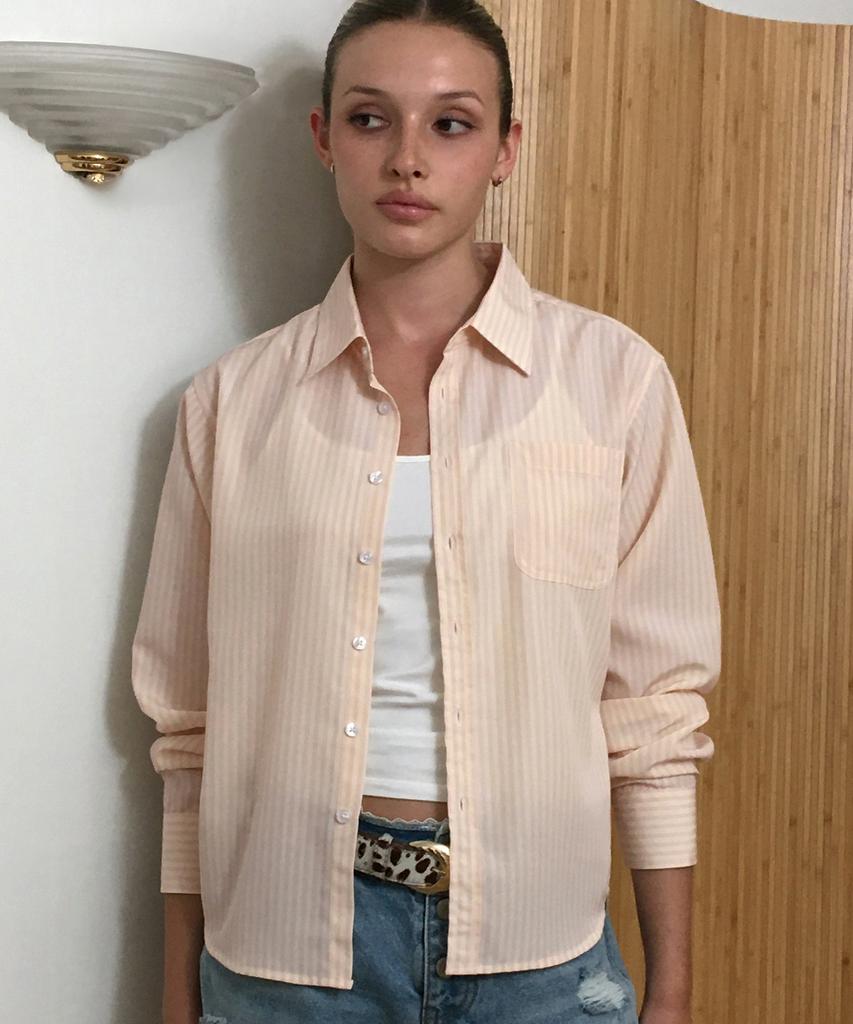 BITTERCELLS Стандартная рубашка в полоску Lauren - Розовая