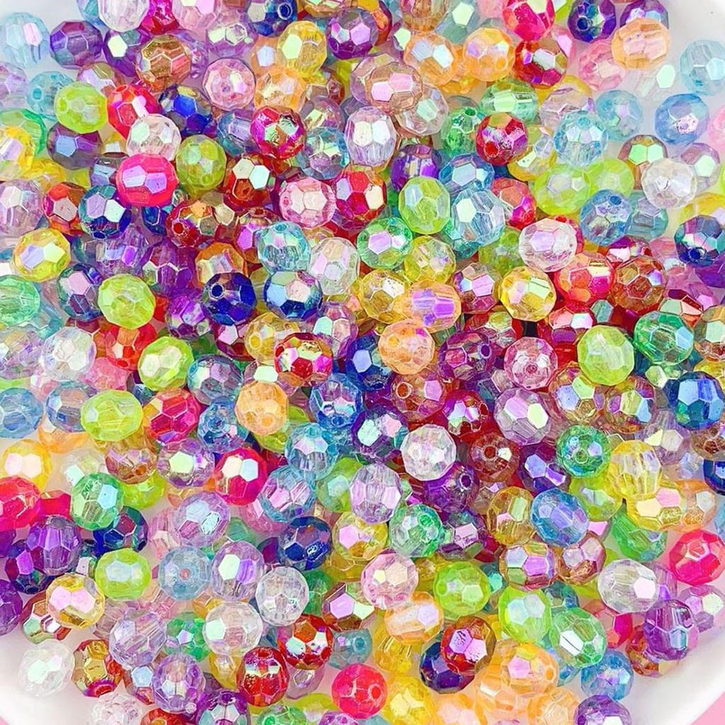 Аксессуары для бусин AB Color Symphony Около 500/240 шт. Круглые бусины из ручного бисера Материал бусин 6/8 мм «сделай сам» Прозрачный акрил