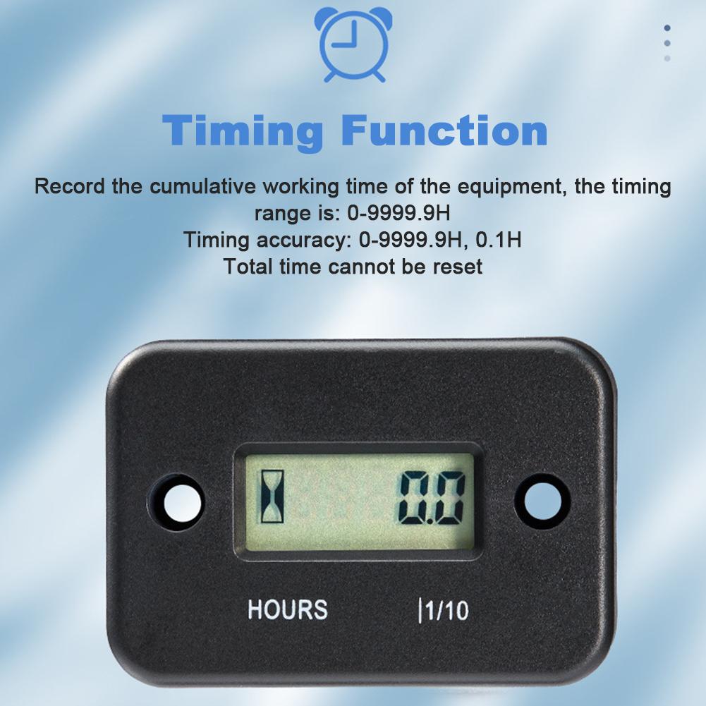 Цифровой счетчик моточасов ЖК-счетчик для квадроциклов, мотоциклов, приборов, часов, снегоходов, бензиновых лодок, генераторов, велосипедов, автомобилей, аксессуаров H5U7