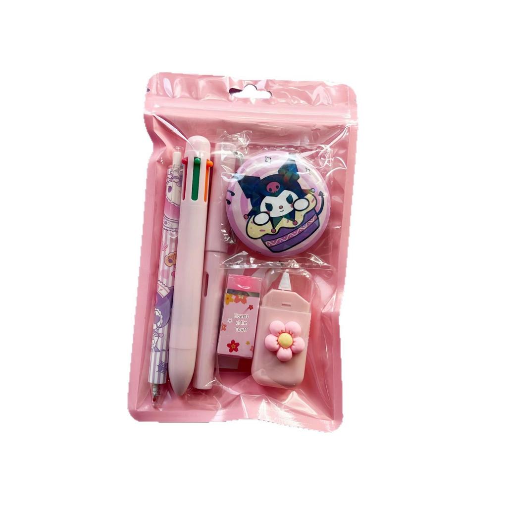 Кроми 7-предметный набор канцелярских принадлежностей: Ручки, Корректирующая лента и Карандаши для студентов