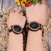 KINGNOW Couple's Watches, Lightweight Wooden Watches for Men and Women, Day-Date Display, Japanese-Made Quartz Movement, Unique Design