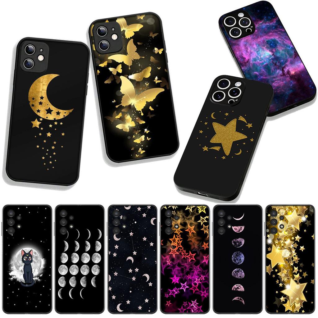 Phone Cover Moon Sun And Stars sky Casing for Samsung Galaxy S25 S24 S22 S23 FE Ultra Plus A56 A05 A06 A15 A16 A55 S7 Edge Case