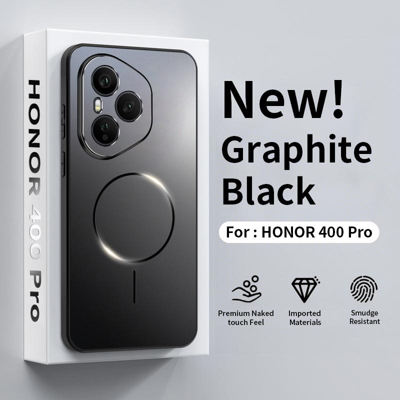Чехол для Honor 400 Pro с поддержкой Magsafe, магнитная рамка из мягкого силикона + ударопрочная задняя крышка из поликарбоната для беспроводной зарядки Honor400 400pro