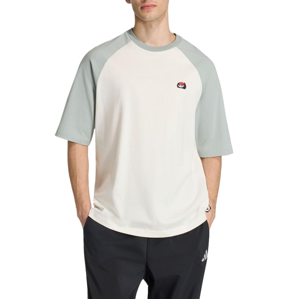 adidas Мужская футболка Panda Chill Patch Color Block с рукавами реглан, мягкая, топ KB4856
