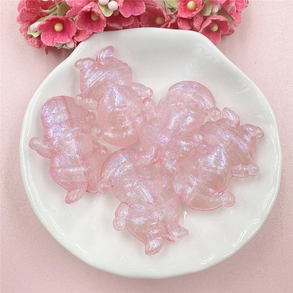 Home Party Supplies Beads Jewelry 5pcs 25*30mm DIY Jewelry Accessories Dwarfs Transparent Christmas For Bracelet Earring Making UV Colorful Acrylic