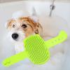 Dog Grooming Brush Pet Shampoo Bath Brush Soothing Massage Rubber Comb with Adjustable Ring Handle for Long Short Haired Cats Dogs