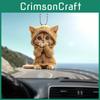 Car Pendant Acrylic With Cute Cat Christmas Tree Decoration Vehicle Interior