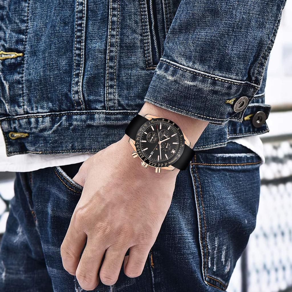 Часы BENYAR AKNIGHT, стильные часы, светящийся хронограф, фиксированный безель, аналоговый календарь, наручные часы, водонепроницаемые, японские кварцевые часы, стальной браслет