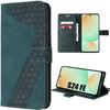 Case for Samsung Galaxy S24 FE - BOOLING - PU Leather - Card Holder - Night Green - Semi-rigid