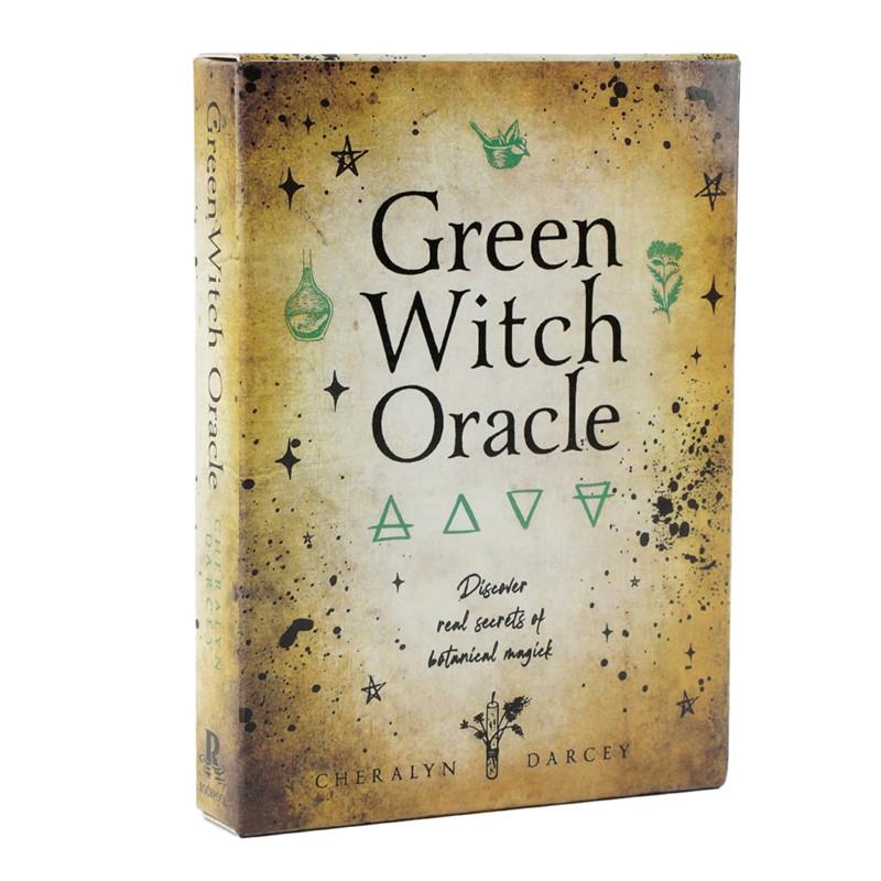 Green Witch Oracle Cards Discover Real Secrets of Natural Magic Tarot Board Games for Fate Divination Party Card Deck
