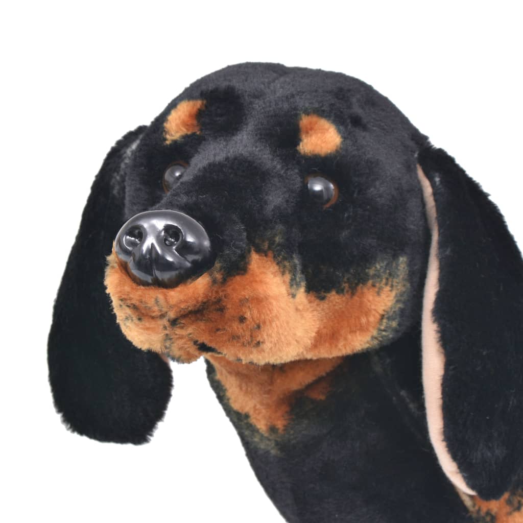 Plush Dog Dachshund Standing Plush Toy Black XXL