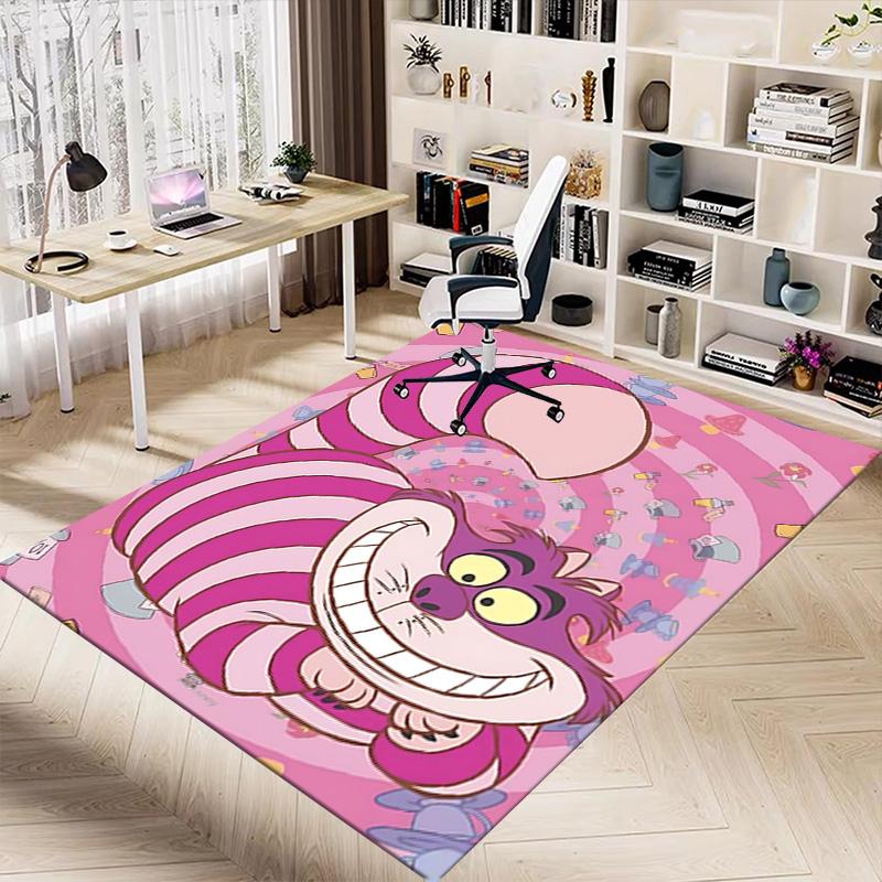 1pc Cheshire Cat Smile Carpet for Playroom Bedroom Living Room Sofa Home Decor,kids Game Area Rug Non-slip Floor Mat Y728106