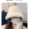 Women's Plush Fisherman's Hat, Winter Bucket Hat, Warm Basin Hat
