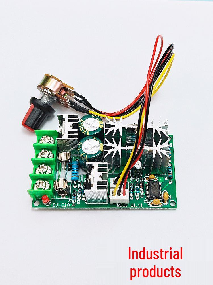 Плата управления скоростью двигателя постоянного тока 12В/24В, ШИМ, бесступенчатая, 20А, высокая мощность, с электромагнитным переключателем