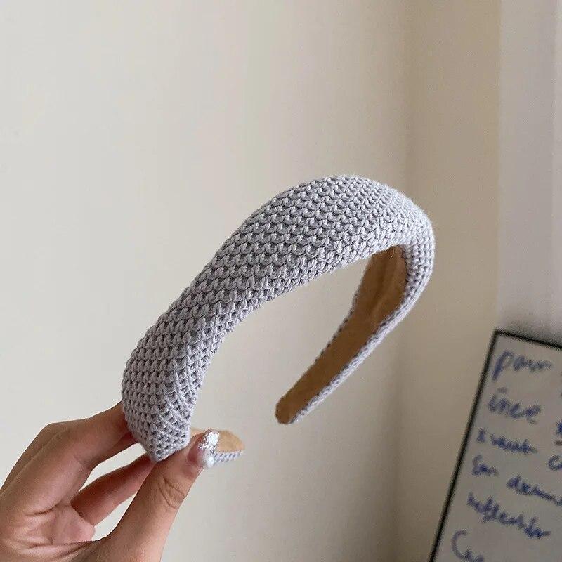 New Korean Irregular Knitted Hairband Vintage Handmade Wide Headbands Hair Hoop Scrunchies Women Hair Accessories Headwear Gifts