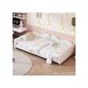 Lit enfant - MUVOE - 90x200 cm - Tissu Teddy - Cadre souple - Multifonctionnel