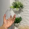 Semi-Circular Hydroponics Wall Decoration Glass Vase Wall Hanging Office