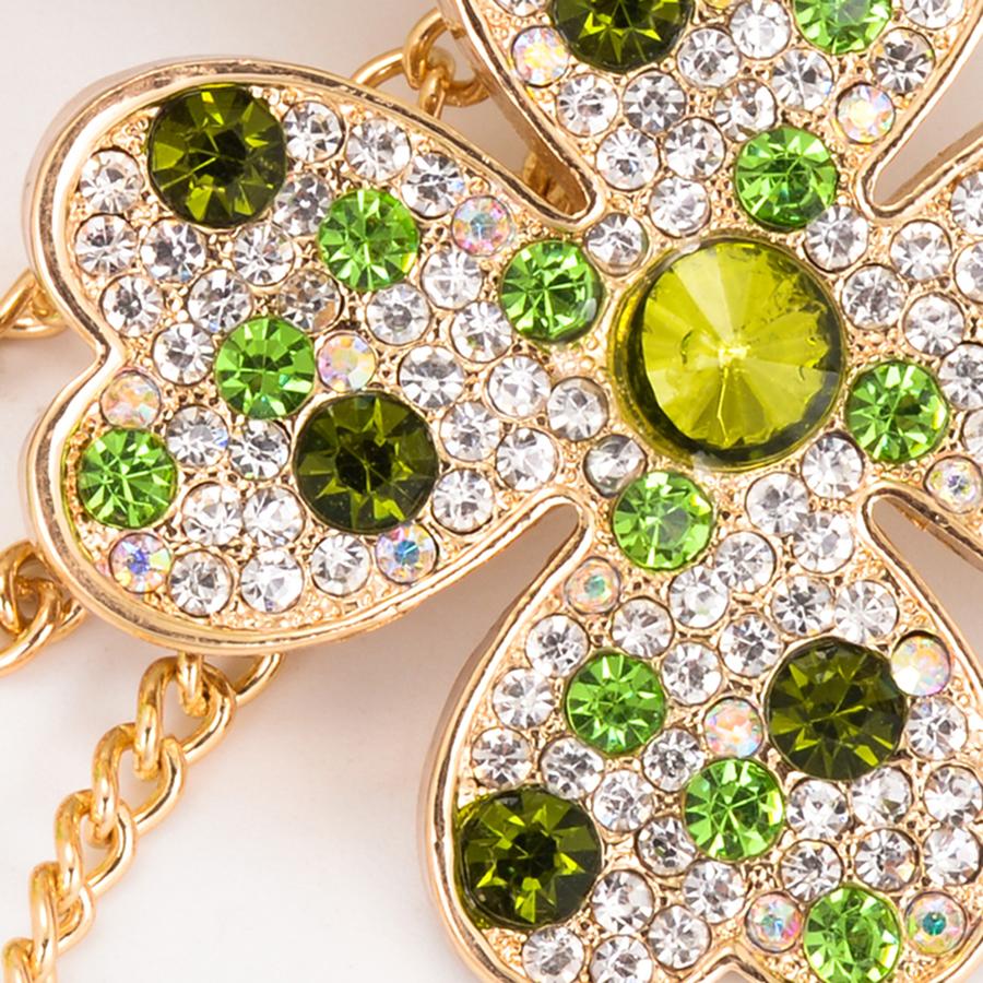 EASYA Клевер Любви Креативный Подарок Брелок Сплав Стразы Брелок Подвеска для Сумки Женский Шарм для Сумки Автомобильные Аксессуары Маленький Подарок