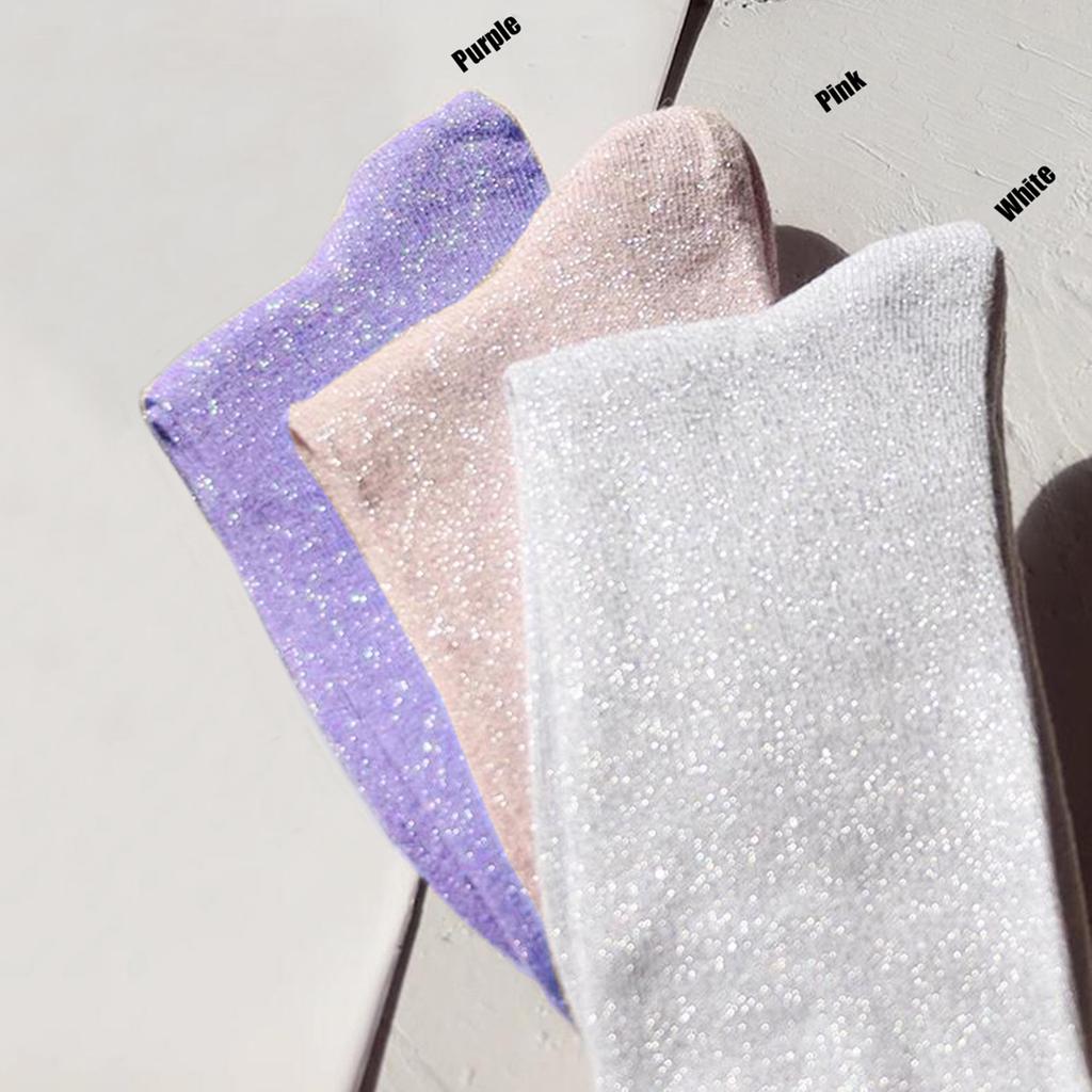 3 пары/комплект Женские модные сексуальные блестящие носки в корейском стиле золото серебро шелк конфетных цветов носки роскошный дизайн высокое качество