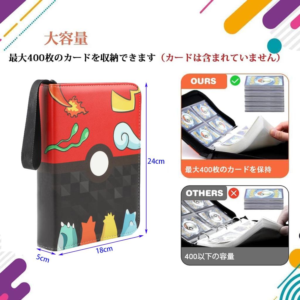 Папка для карточек Папка для карточек 4 листа 50 страниц Вмещает 400 листов Листы для карточек из искусственной кожи Большой емкости Совместимо с кардочесанием