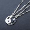 2Pcs/Set Best Friends Tai Chi Yin Yang Hollow Pendant Split Matching Necklace