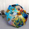 Mickey Mouse,Butterflies,Jar Theme Automatic Compact Folding Cute Umbrella - Portable and Durable, 8-Bone Iron Umbrella for All Weather07071