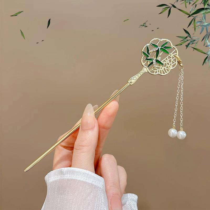 Винтажная китайская палочка для волос в стиле ханьфу, женская металлическая кисточка, вилка для волос, палочки для еды, заколка для волос, женские украшения, заколки для волос, аксессуары
