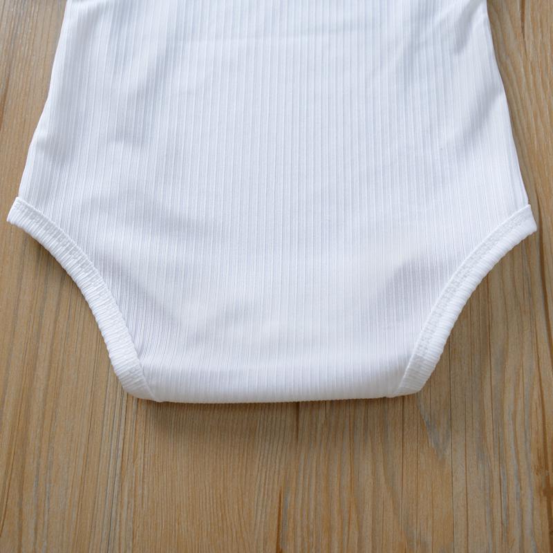 Newborn Baby Girls Ruffles Romper Summer Short Sleeve Jumpsuit Ribbed Knitted Romper Summer Outfits