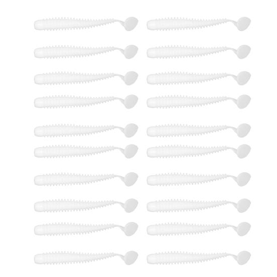 20Pcs Fishing Lures Soft Baits with T-Tail Vibrant Color Mini Size Portable Flexible Fake Lures Artificial Baits